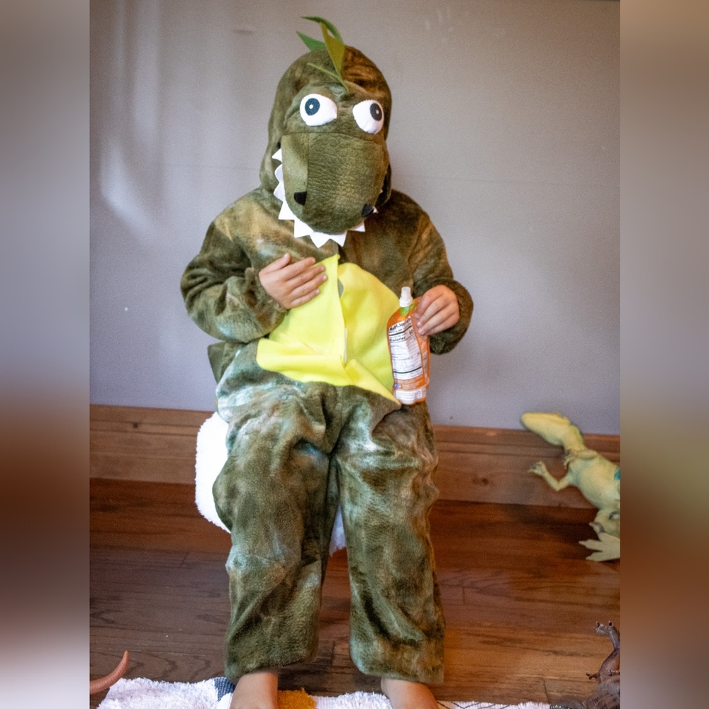 Kids Dinosaur Costume - Green and Yellow - Picture 5 of 5